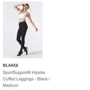 Brand New Blanqi Sport Hipster Support Leggings. Medium. Black maternity